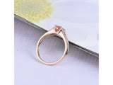 14K Rose Gold Ring with Diamond 0.62 ct Natural Morganite
