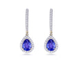 14K White Gold 1.33ct Tanzanite Earrings with Diamonds