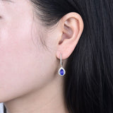 14K White Gold 1.33ct Tanzanite Earrings with Diamonds