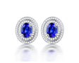 14K White Gold 1.68ct Tanzanite Earrings with Diamonds