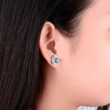 14K White Gold 1.68ct Tanzanite Earrings with Diamonds