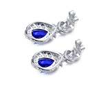 14K White Gold 3.00ct Tanzanite Earrings with Diamonds