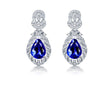 14K White Gold 3.00ct Tanzanite Earrings with Diamonds