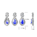 14K White Gold 3.00ct Tanzanite Earrings with Diamonds