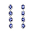 14K White Gold 5.55ct Tanzanite Earrings with Diamonds