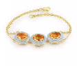 14kt Gold Bracelet with Citrine 5.10 ct & Diamonds 0.74 ct – Oval Cut