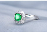 14Kt Gold Diamond 1.00 ct Emerald Ring
