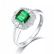 14Kt Gold Diamond 1.00 ct Emerald Ring