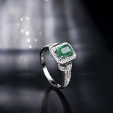 14Kt Gold Diamond 1.25 ct Emerald Ring