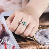 14Kt Gold Diamond 1.25 ct Emerald Ring