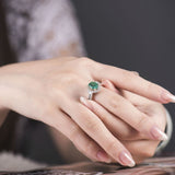 14Kt Gold Diamond 1.30 ct Emerald Ring