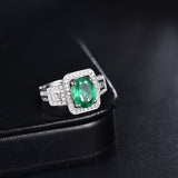 14Kt Gold Diamond 1.65 ct Emerald Ring