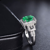 14Kt Gold Diamond 1.65 ct Emerald Ring