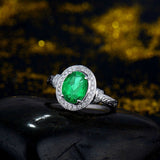 14Kt Gold Diamond 2.20 ct Emerald Ring