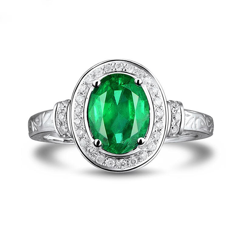 14Kt Gold Diamond 2.20 ct Emerald Ring