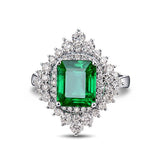 14Kt Gold Diamond 2.50 ct Emerald Ring