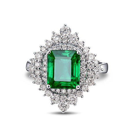 14Kt Gold Diamond 2.50 ct Emerald Ring