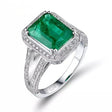 14Kt Gold Diamond 3.25 ct Emerald Ring