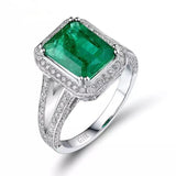 14Kt Gold Diamond 3.25 ct Emerald Ring