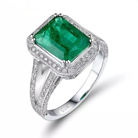 14Kt Gold Diamond 3.25 ct Emerald Ring