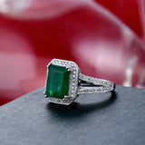 14Kt Gold Diamond 3.25 ct Emerald Ring
