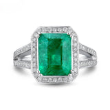 14Kt Gold Diamond 3.25 ct Emerald Ring