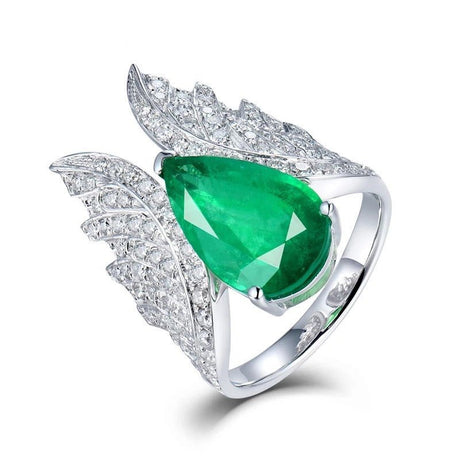 14Kt Gold Diamond 3.56 ct Emerald Ring