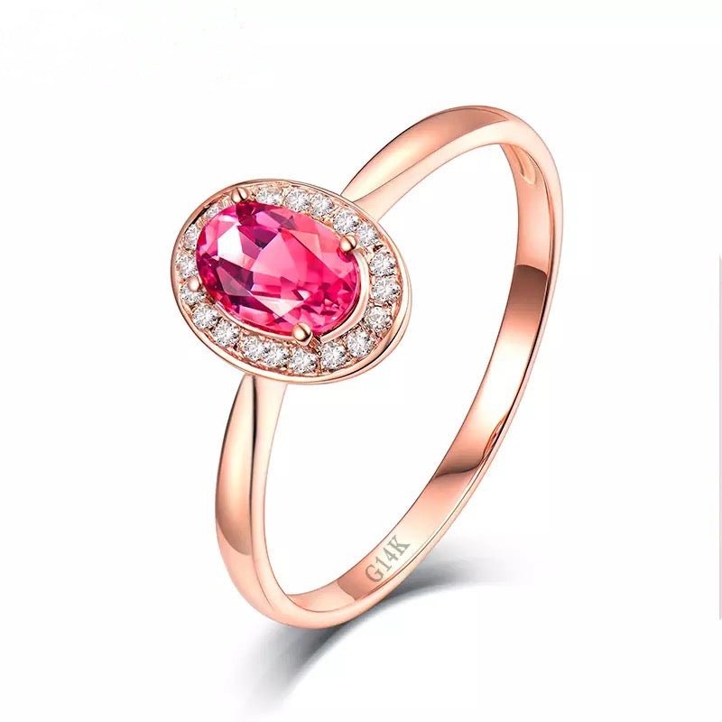 14kt Rose Gold & 0.50 ct Tourmaline Ring