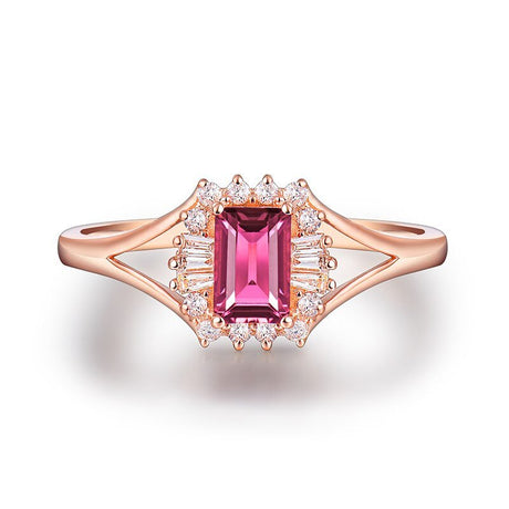 14kt Rose Gold & 0.68 ct Tourmaline Ring