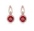 14kt Rose Gold 2.485 ct Ruby Earrings