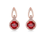 14kt Rose Gold 2.485 ct Ruby Earrings