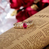 14Kt Rose Gold Diamond 0.69 ct Ruby Ring