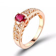 14Kt Rose Gold Diamond 0.69 ct Ruby Ring