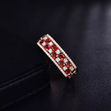 14Kt Rose Gold Diamond & 1.88 ct Ruby Ring (Unisex)