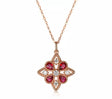 14Kt Rose Gold Diamonds 0.62 ct Ruby Pendant