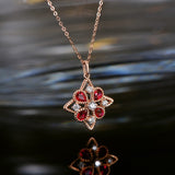 14Kt Rose Gold Diamonds 0.62 ct Ruby Pendant