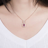 14Kt Rose Gold Natural Diamond 1.19 ct Tourmaline Pendant