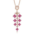 14Kt Rose Gold Natural Diamond 4.49 ct Tourmaline Pendant
