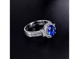 14Kt White Gold 2.10ct Tanzanite Ring with Diamonds