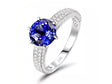 14Kt White Gold 2.44ct Tanzanite Ring with Diamonds