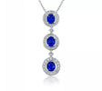 14kt White Gold 2.855ct Blue Sapphire Pendant