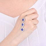 14kt White Gold 2.855ct Blue Sapphire Pendant