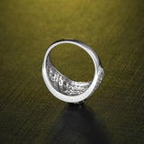 14Kt White Gold Diamond 0.48 ct Ruby Ring