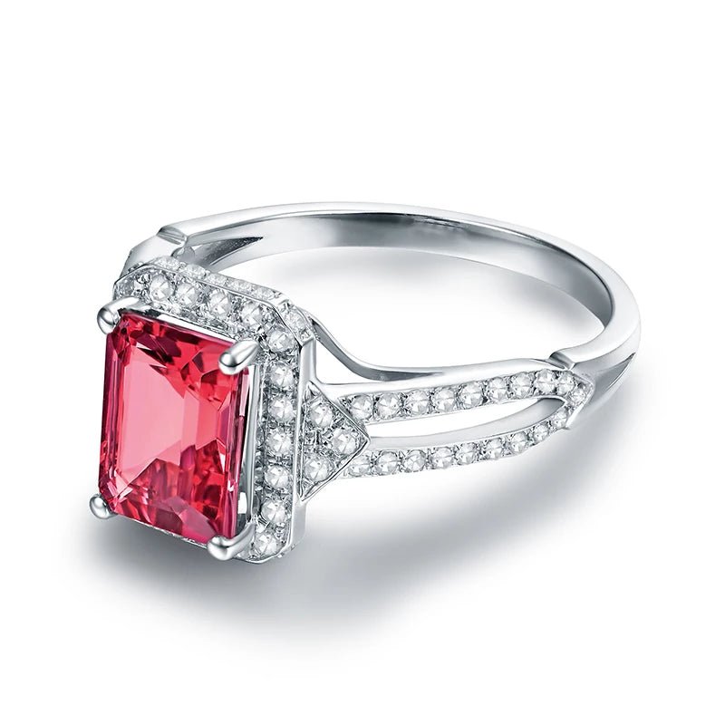 14kt White Gold Diamond & 1.76ct Tourmaline Ring