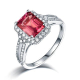 14kt White Gold Diamond & 1.76ct Tourmaline Ring