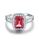 14kt White Gold Diamond & 1.76ct Tourmaline Ring