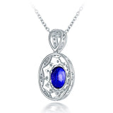 14Kt White Gold Diamond 1.85ct Tanzanite Pendant