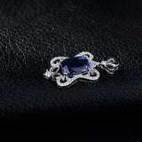 14Kt White Gold Diamond 3.00 ct Tanzanite Pendant