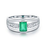 14kt White Gold Natural Diamonds & 0.70ct Emerald Rings