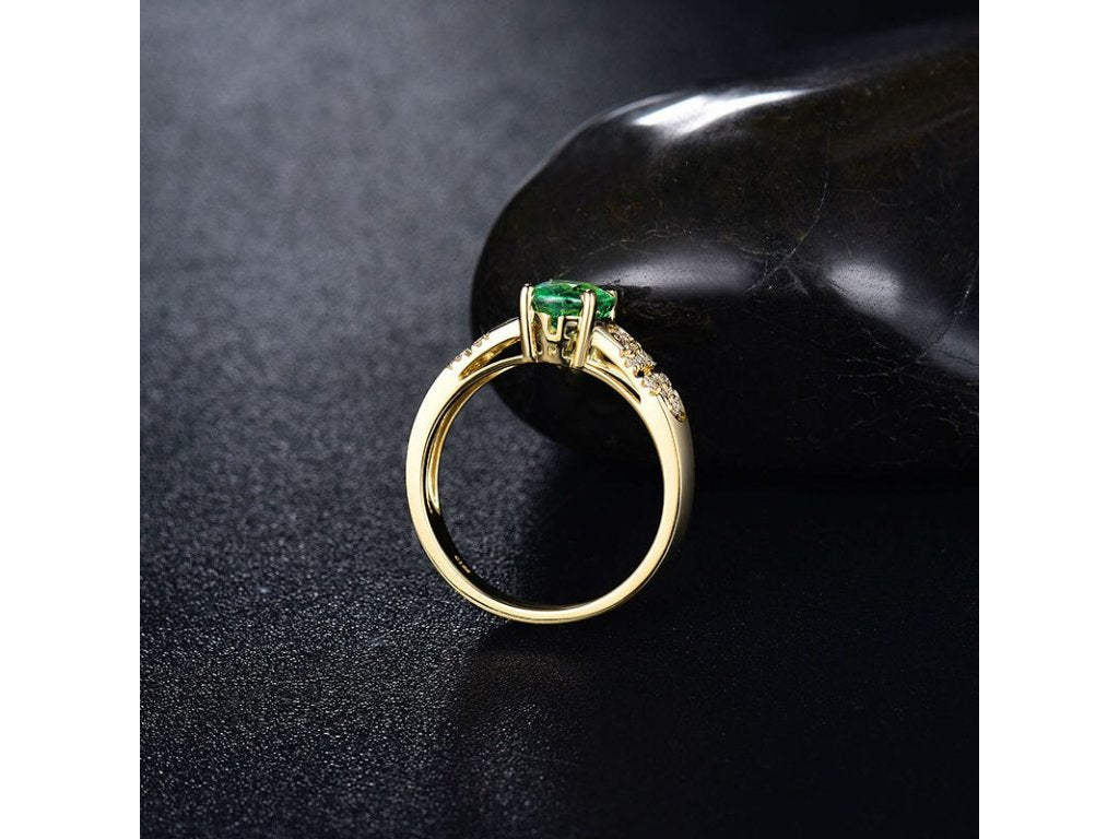 14kt Yellow Gold, 1.16 ct Tsavorite Ring (Unisex)